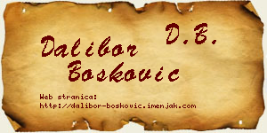 Dalibor Bošković vizit kartica